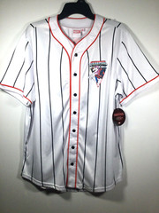 Marvel Deadpool on Unicorn Baseball Jersey Pinstripe Style Men’s Size Medium