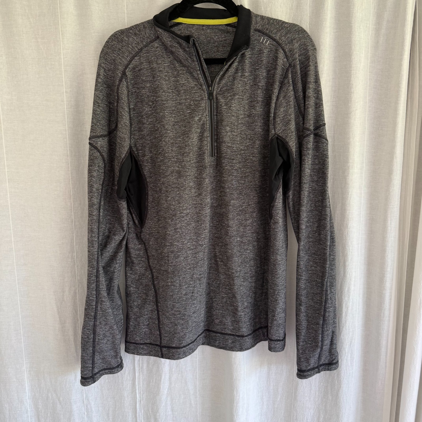 Lululemon Men's Surge Half-Zip Pullover - Heathered Black / Charcoal SIZE Mens M gallery