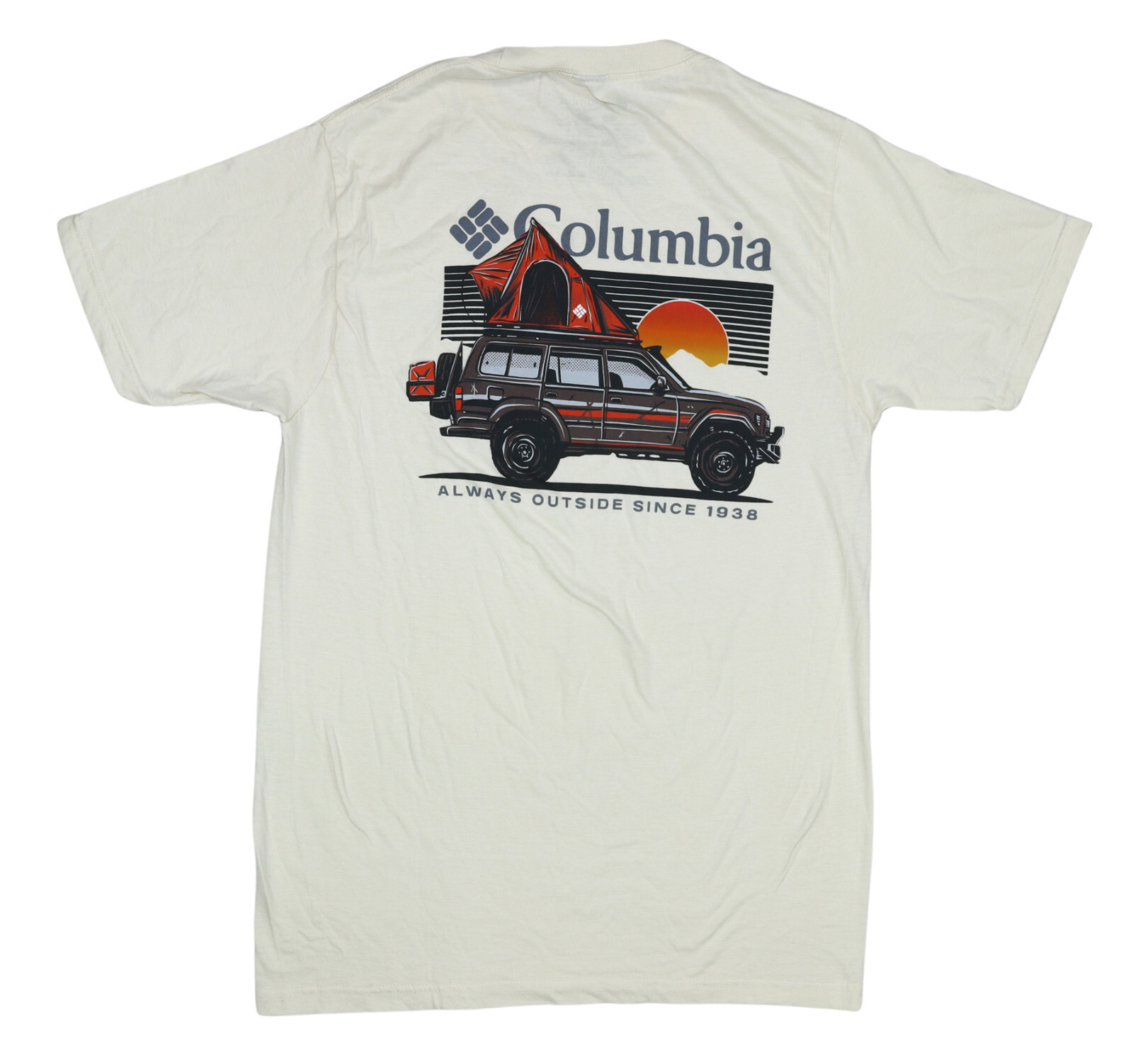 Columbia Always Outside Graphic Print Short Sleeve Men's T-Shirt S NWT Chalk gallery