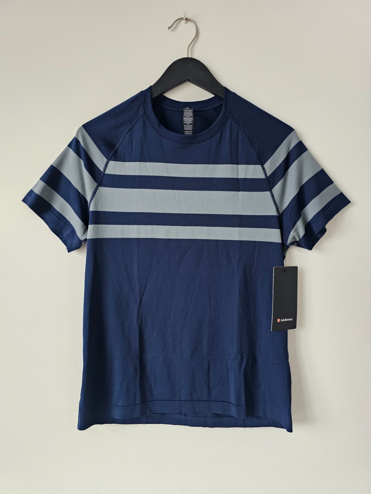 NWT LULULEMON Metal Vent Tech SS Top Shirt Men's Medium LCB1/CLBL/STLB Blue Gray gallery