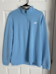Adidas Men’s Elevated Quarter Zip Blue Pullover Size Large ADVR0884