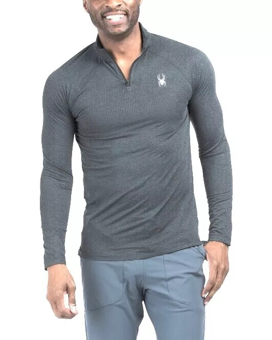 Spyder Active Men's 1/4 Zip Long Sleeve Light Weight Pullover gallery