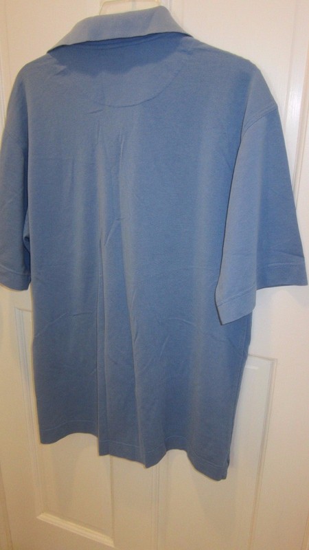Men's Cutter & Buck CB DryTec Blue Golf Shirt Size Large BEAR'S PAW LOGO gallery