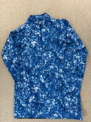 Coolibar UPF 50+ UV Protection 1/2 Zip Rash Guard (Men’s Medium) Blue
