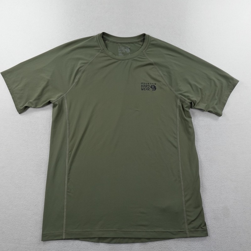 Mountain Hardwear Shirt Mens Small Green Crater Lake Short Sleeve Crew Hiking gallery
