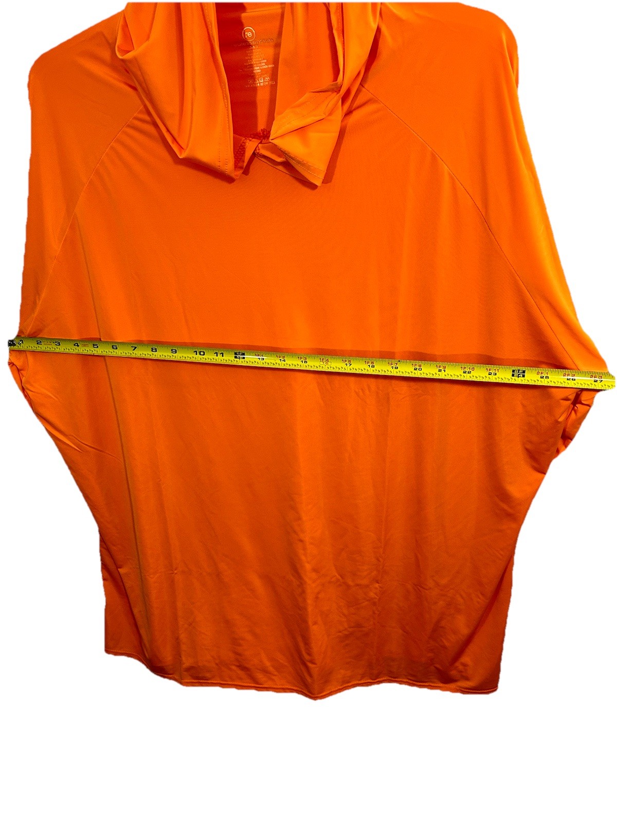 Men’s Real Essentials Black Hooded Exercise Shirt In Orange Size 3XT New (L) gallery