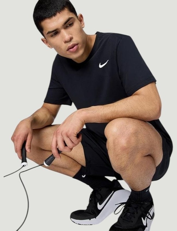 Nike Mens NEW XL Dri-FIT Black Performance T-Shirt Comfort Gym Workout Fitness gallery