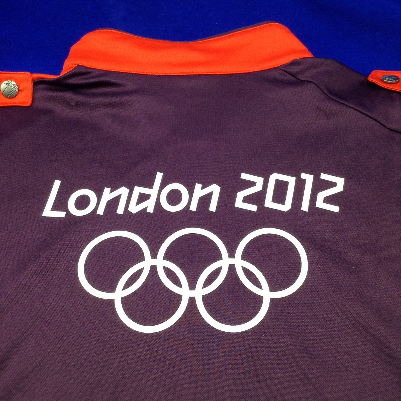 Adidas London Olympics 2012 Athletic Shirt SZ XL Purple Red 1/4 Zip SS Epaulets gallery