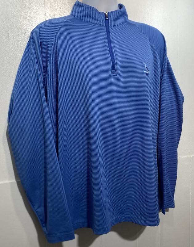 Holderness Bourne 1/4 Zip Pullover Mens XXL Performance Tidal Stripe The Reid gallery