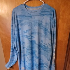 Under Armour Mens ISO-CHILL Long Sleeve Camo Fishing Shirt Vented XL Performance