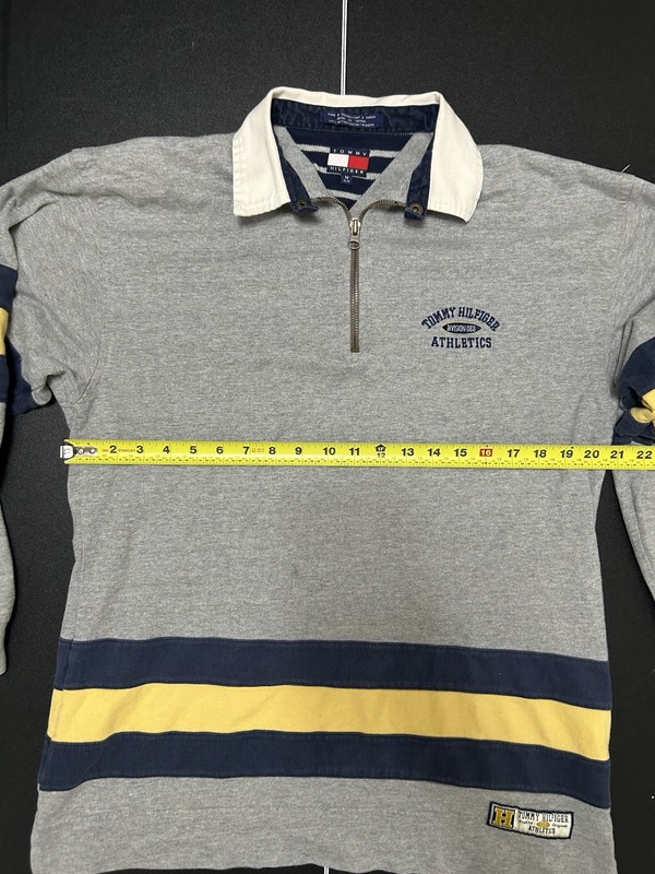 Vintage 90's Tommy Hilfiger Athletics Division 88 Men's Medium Rugby Shirt Top gallery