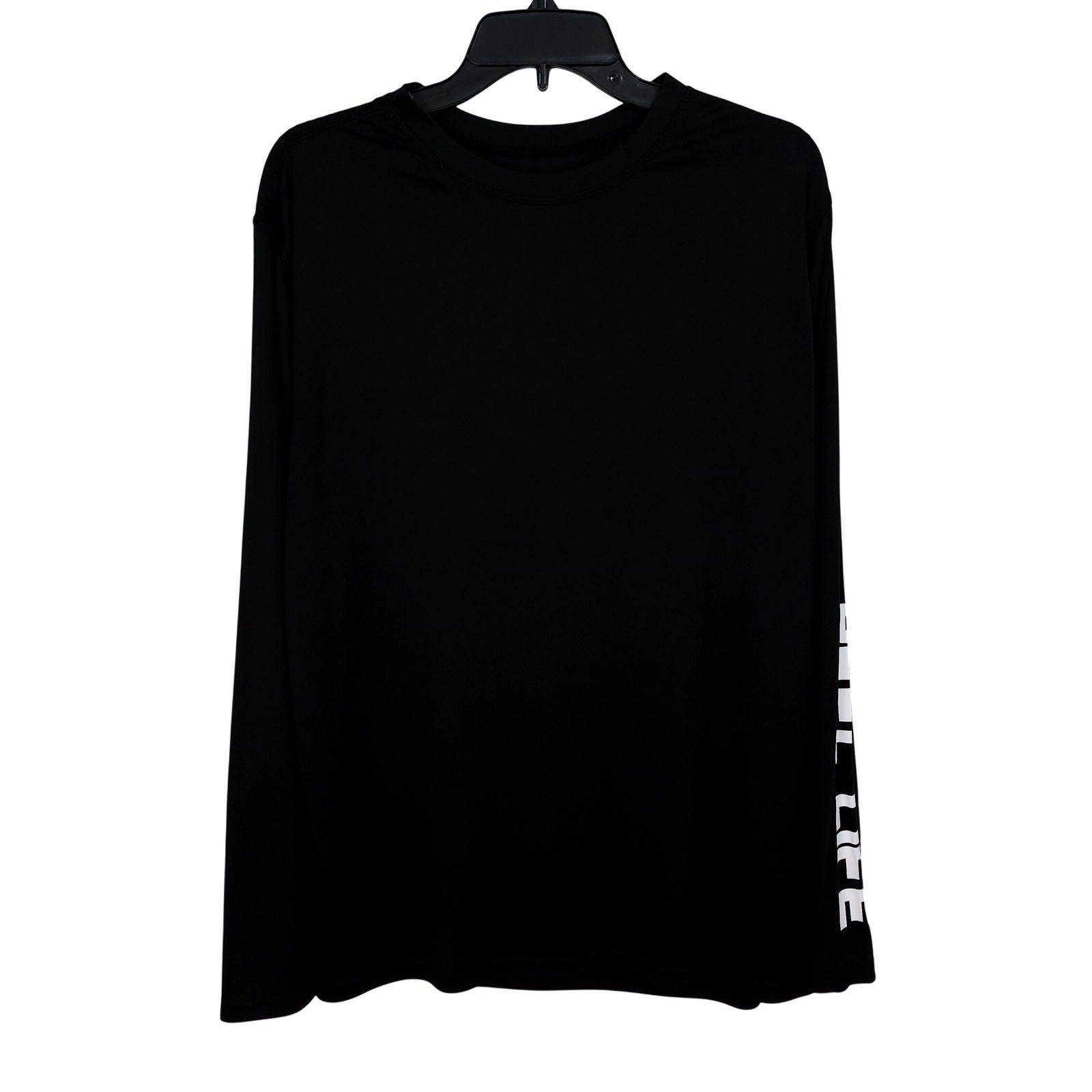 Reel Life Long Sleeve Performance Fishing Shirt Mens Large Black White Graphic gallery