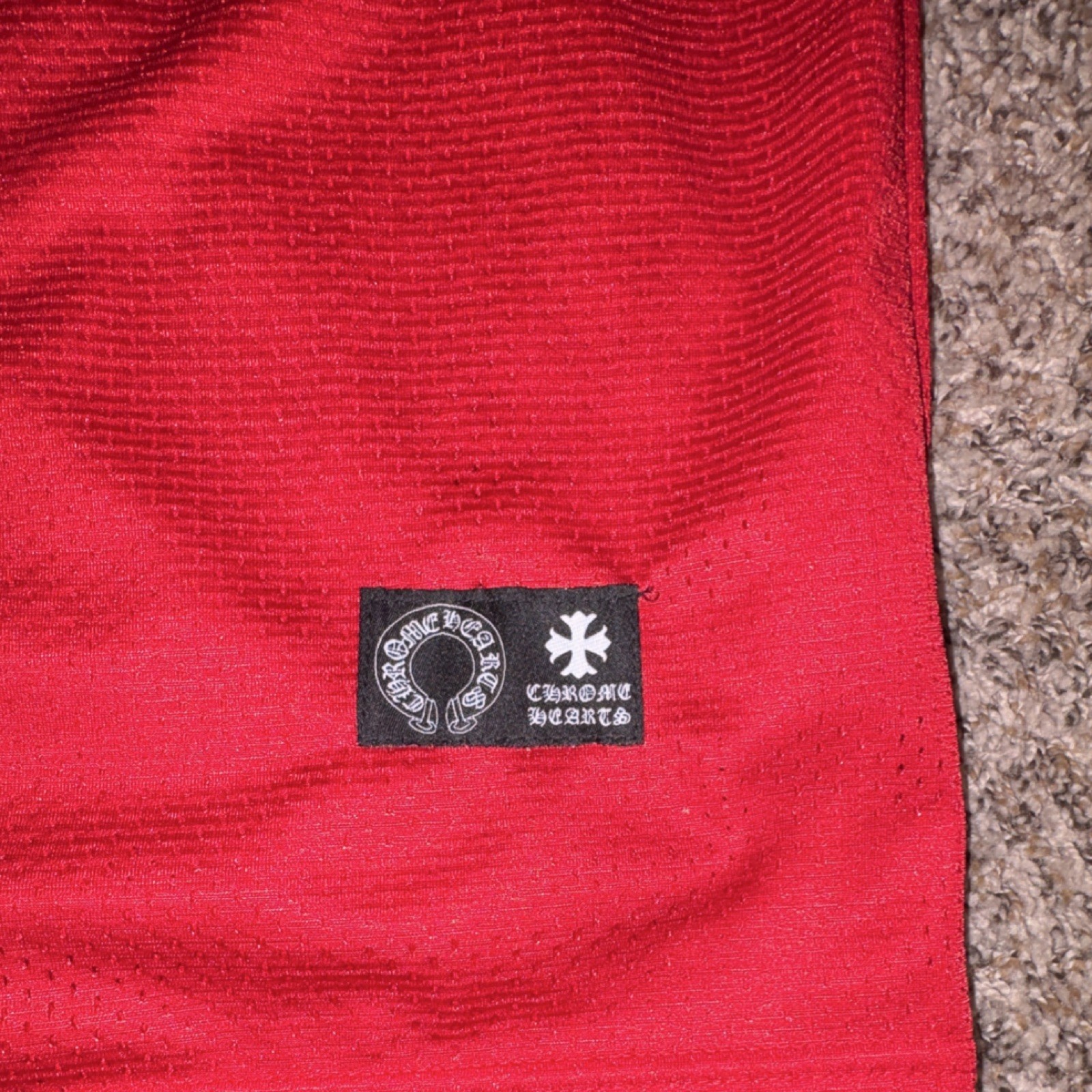 Chrome Hearts x Comme des Garçons Red Mesh Jersey Men's Size L Breathable gallery