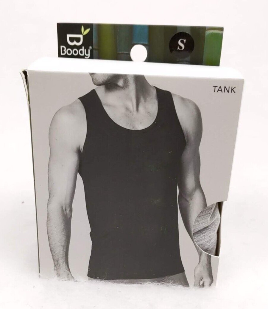 Boody Eco Wear Bamboo Mens Tank Top - Small - Grey gallery