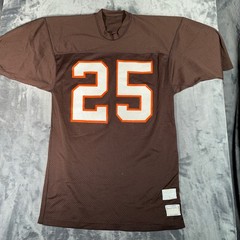 Vintage Sand Knit Football Jersey Mens Fits Small Brown 25 Hollis 70s USA