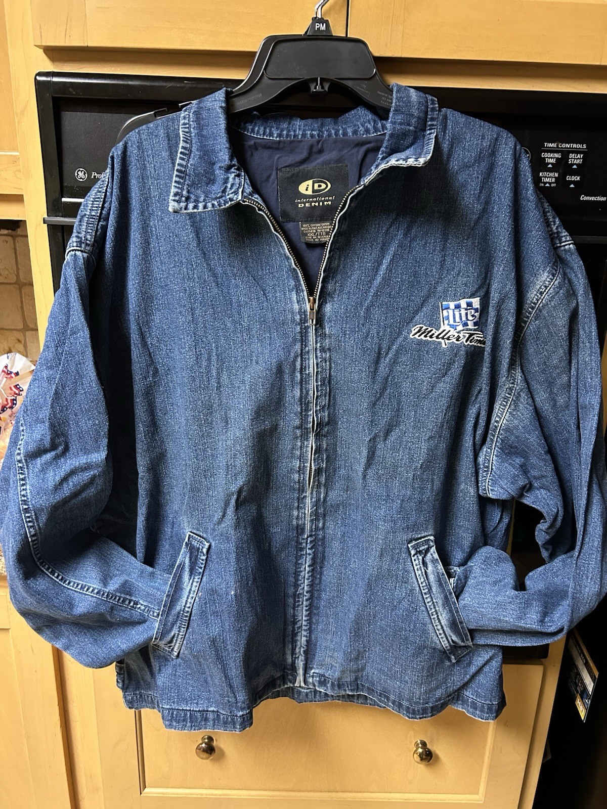 New Vintage Miller Light Denim Jacket XXL Zipper Front gallery