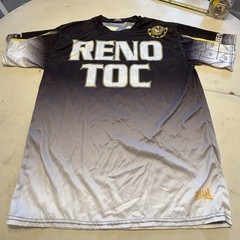 Vintage 2012 RENO TOC wrestling sublimated tournament jersey shirt. Size L Poly