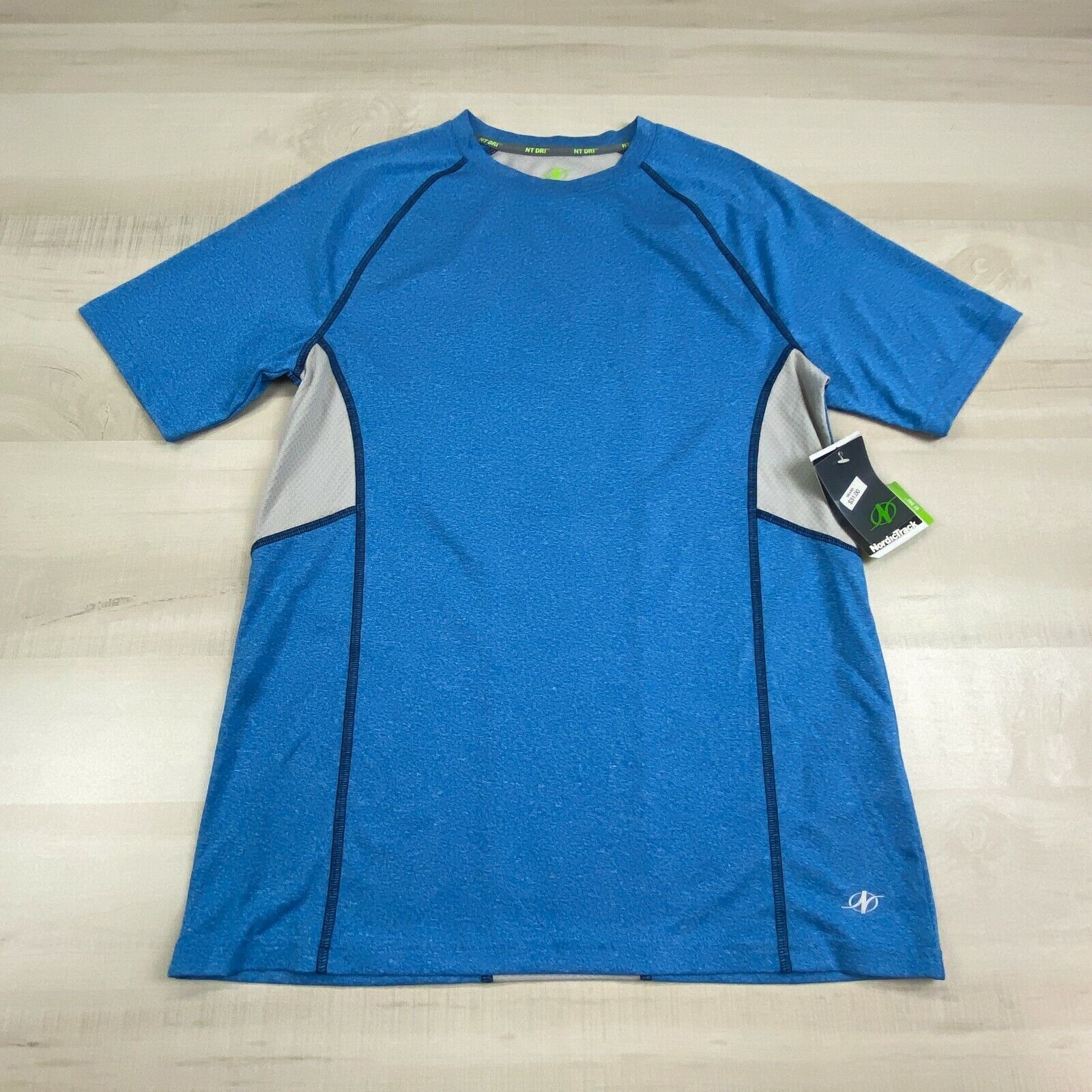 Nordic Track Mens Shirt Small Blue Trail Tee Athletic NT Dri Active Wear New gallery