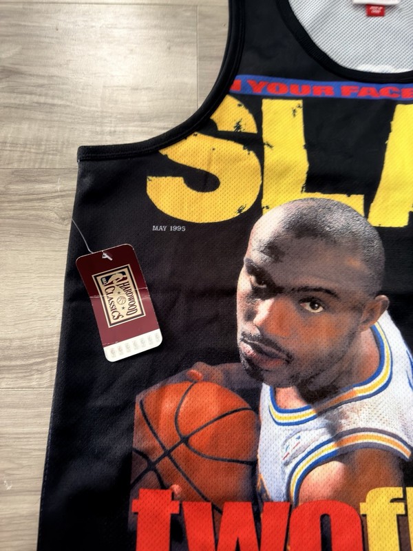 Mitchell & Ness Hardwood Classics Warriors SLAM Mesh Jersey Tank Black Men’s L gallery