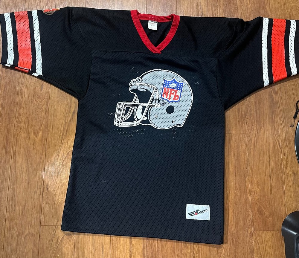 Budweiser Beer 1993 NFL helmet Ravens Athletic Black Mens XL Football Jersey