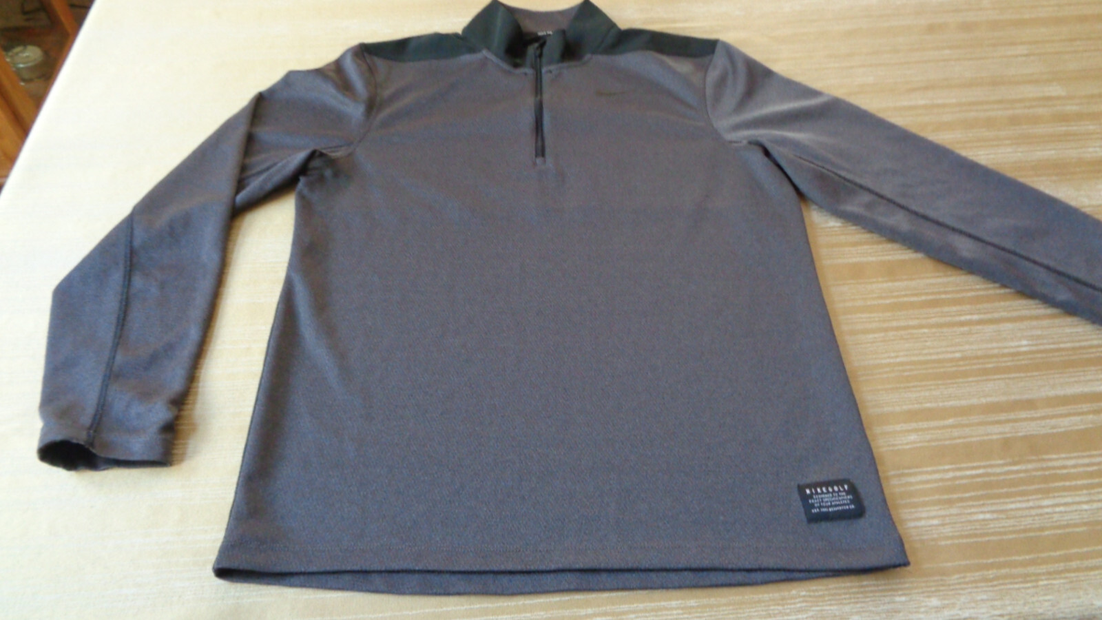 Nike Golf Performance Dri-Fit 1/4 Zip Golf Pullover Gray/Black - Sz Small -nice gallery