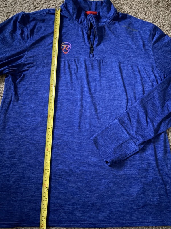 Brooks Running Road Runner Sports Long Sleeve 1/4 Zip Shirt Logo Blue Large JBHS gallery