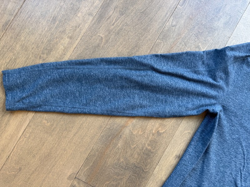 Lululemon Surge Warm 1/2 Zip Heathered Alberta Lake Caspian Blue Men's M/L EUC gallery
