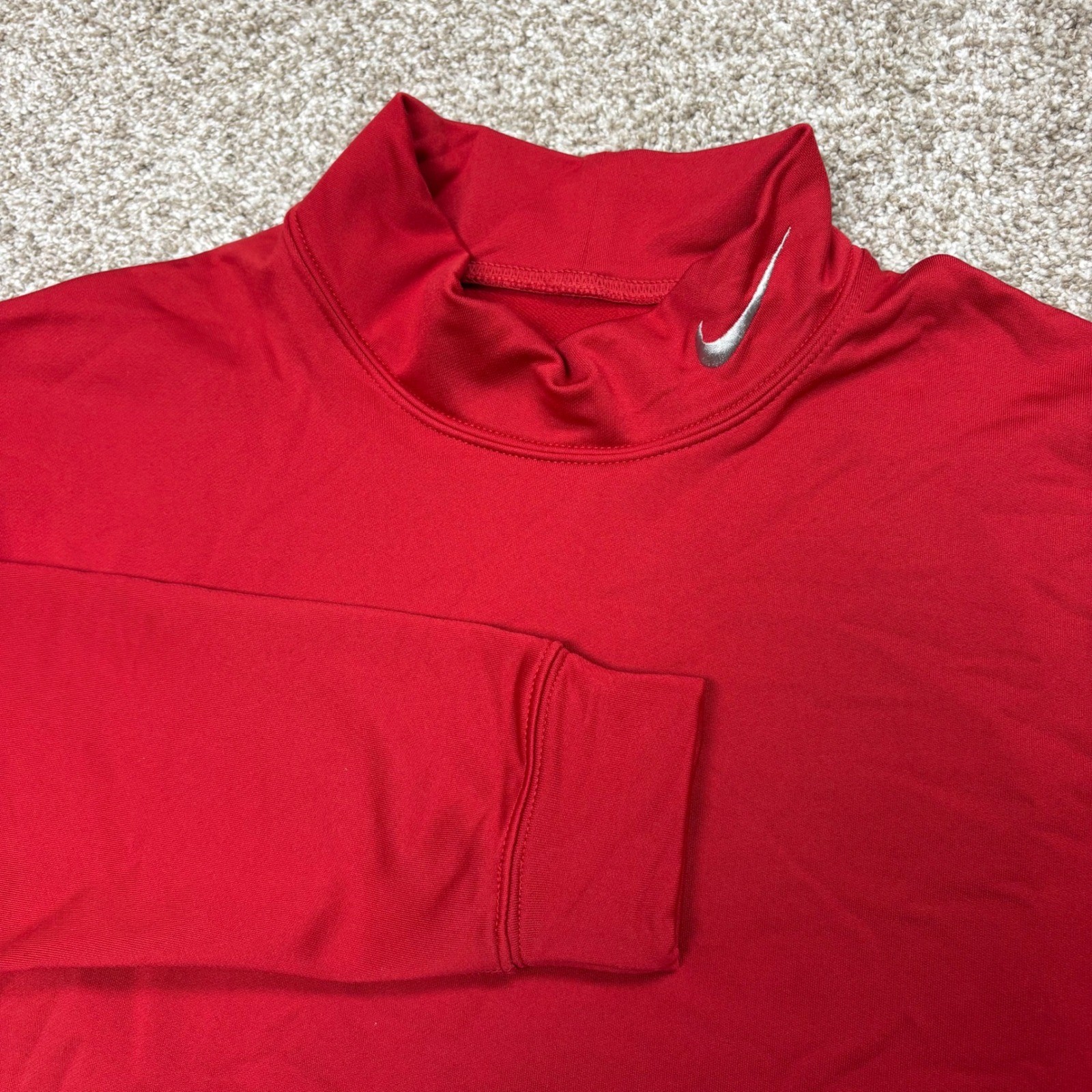 Vintage 90s Nike Team Pro Therma Base Layer Mens XXL Red Mock Neck Long Sleeve gallery