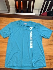 YMCA Volunteer Performance T-Shirt Men’s Size L Jade/Teal!