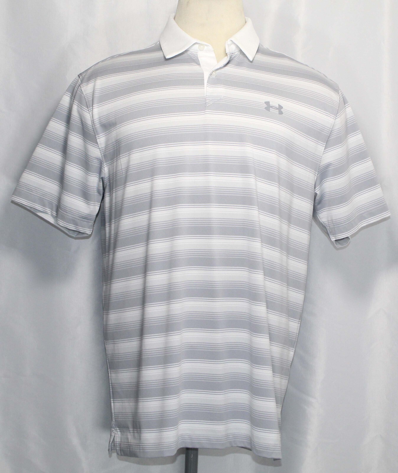 Under Armour Heat Gear Coolswitch Loose Striped Polo Shirt 1298947 Mens Size Lrg gallery