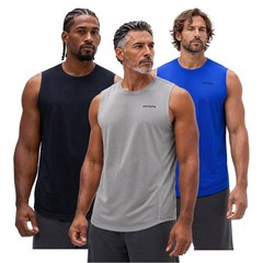 Men’s Sleeveless Dry Fit Mesh Tank Top Muscle Shirts Gym Workout Devops Shirts