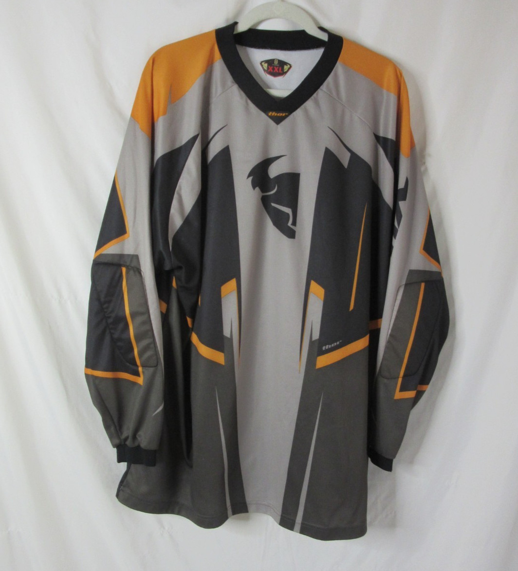 Thor Racing Motocross Jersey Phase 0 Series #2006 Gray Orange Adult Size XXL gallery