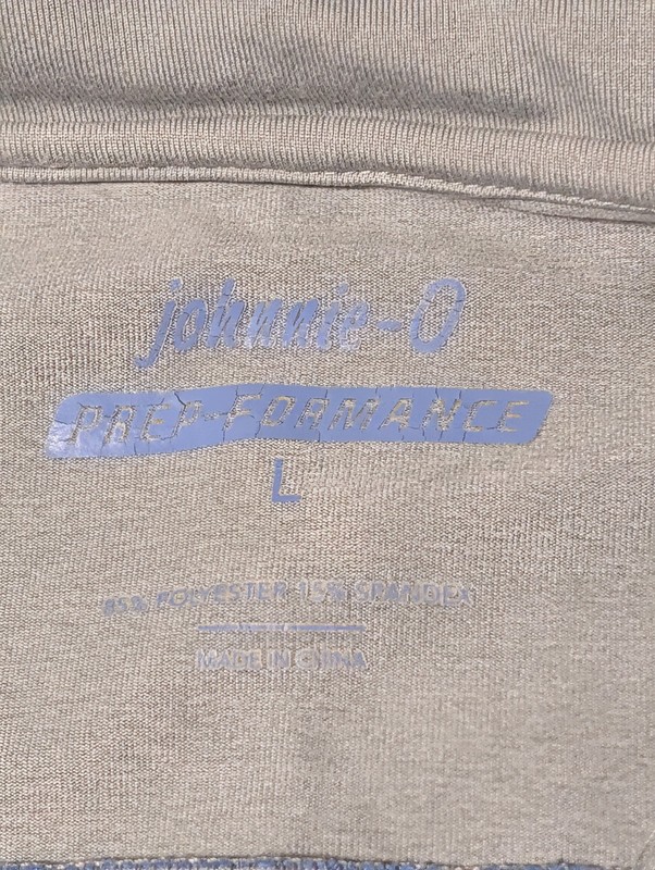 Johnnie-O Large Quarter Zip Pullover Blue Stripe Golf Links Performance Stretch gallery