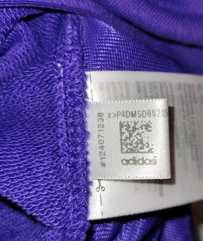 Adidas Originals Mens Soccer Purple Multicolor Logo Sweatshirt FM3697 Rare NEW gallery