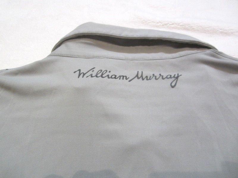 William Murray Golf Gray Argyle Print Polo T-Shirt Size Large EUC gallery