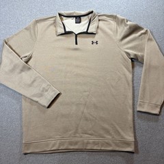 Under Armor Golf Men’s Beige Pullover Quarter Zip Sz Large Tall Storm Preppy