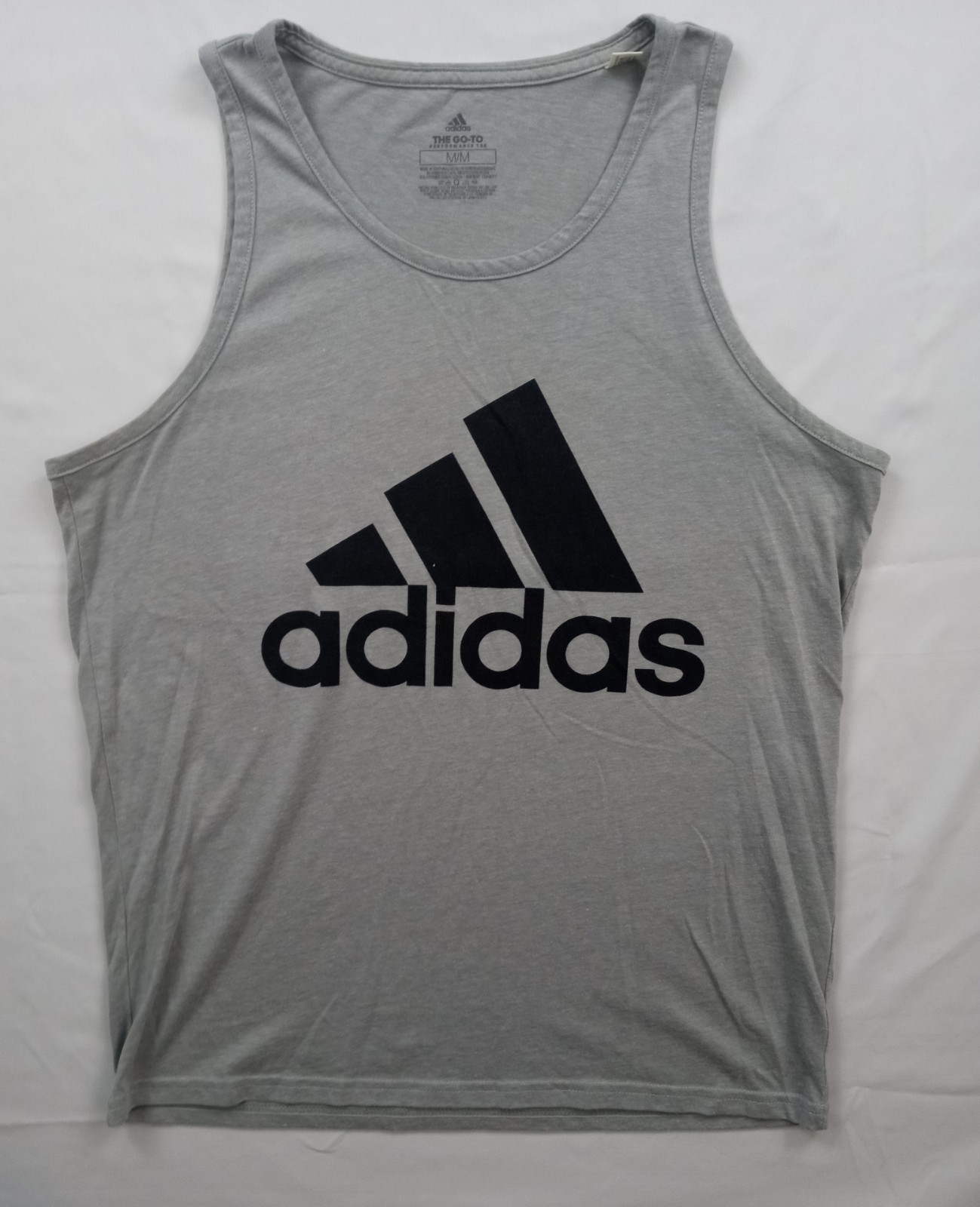 Adidas The Go-To Tee Performance Climalite Lightweight Tank Top Gray Size M gallery