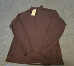 Nike Trail Running Dri Fit Move To Zero 1/4 Zip LS Burgundy Pullover Mens M NWT