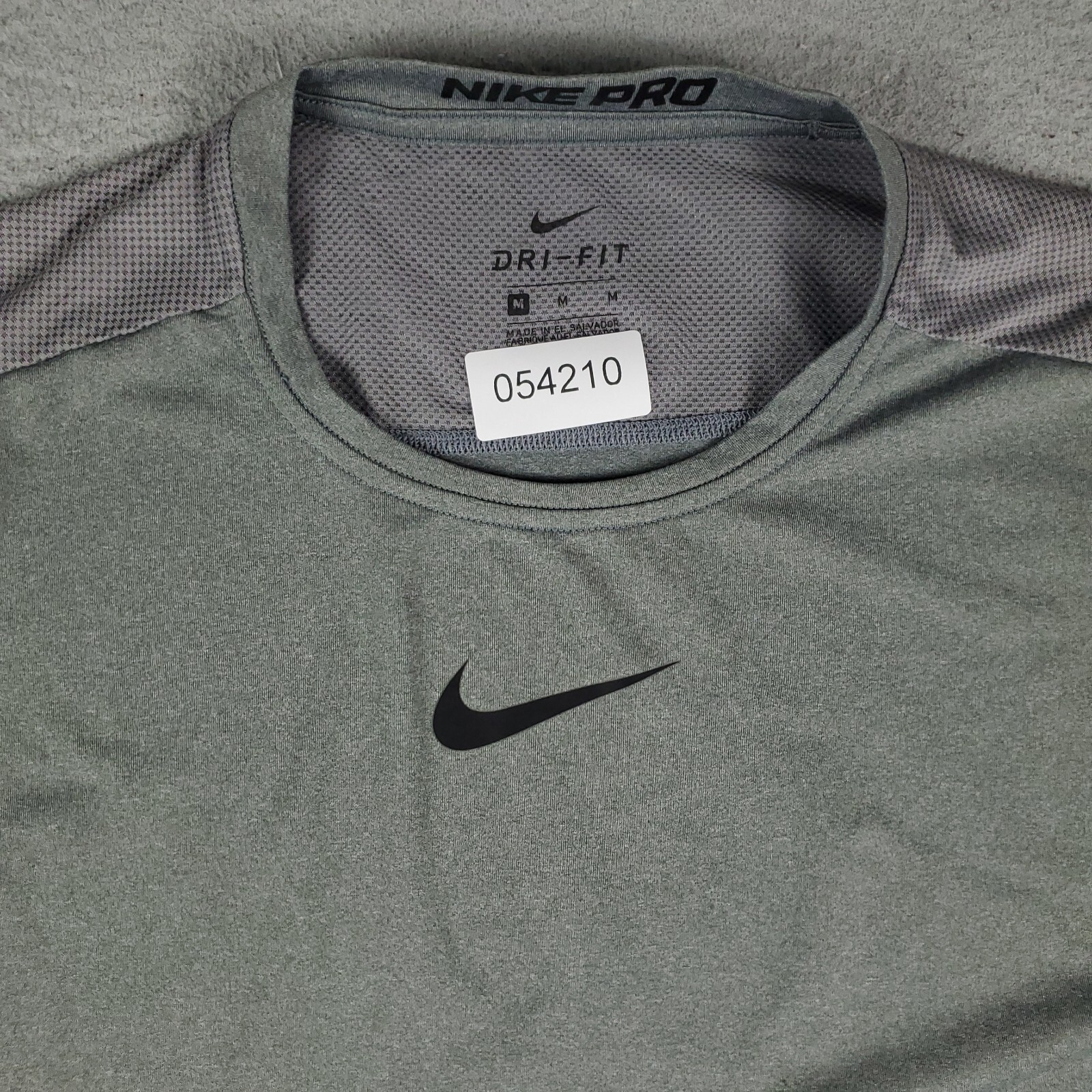 Nike T Shirt Mens Size Medium Gray Pro Swoosh Muscle Gym Work Out gallery