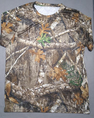 Realtree Shirt Mens 3XL Brown Green Timber Camo Short Sleeve Performance Hunting