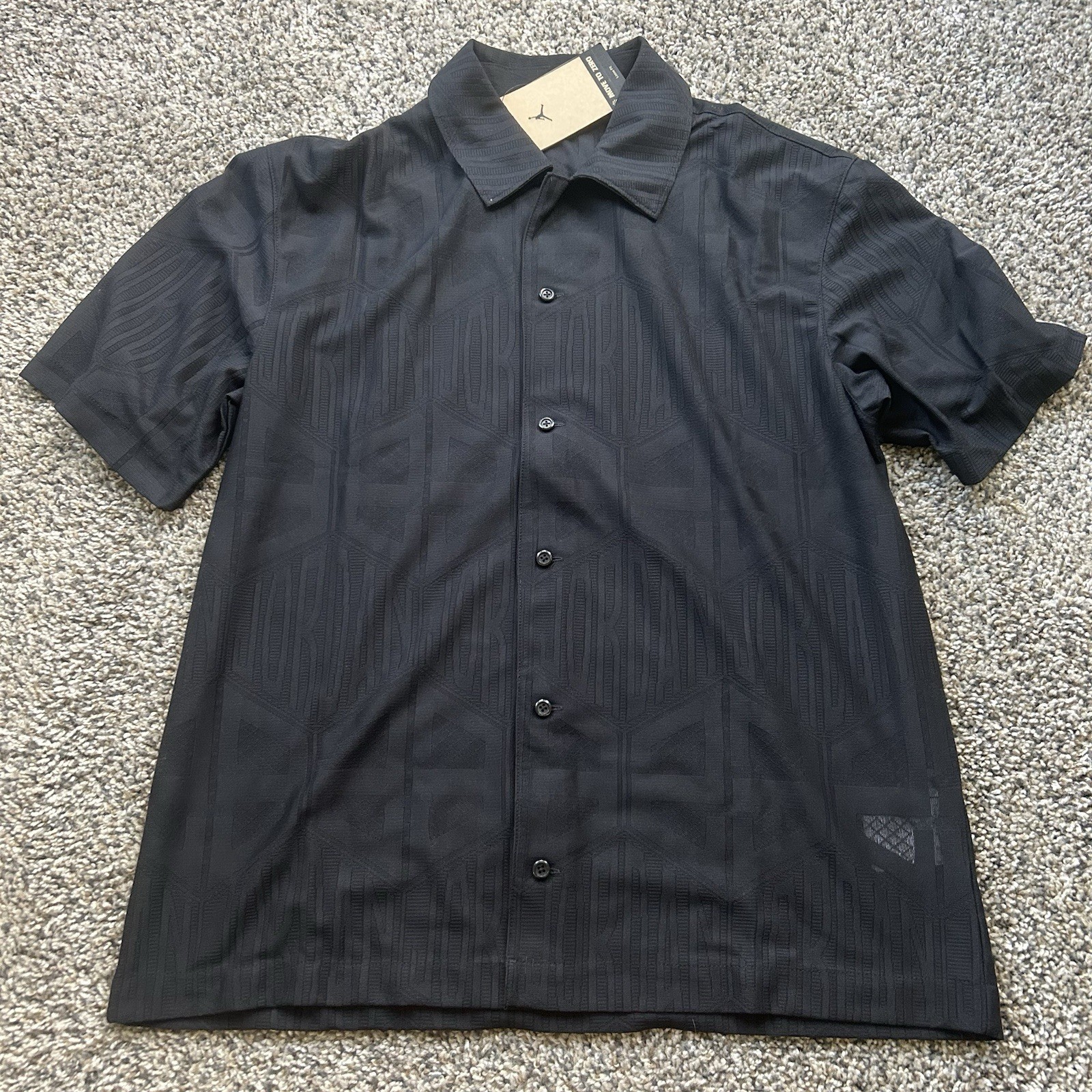 Nike Jordan Flight Short Sleeve Knit Sail T-shirt Black Men's Small HF9363-010 gallery