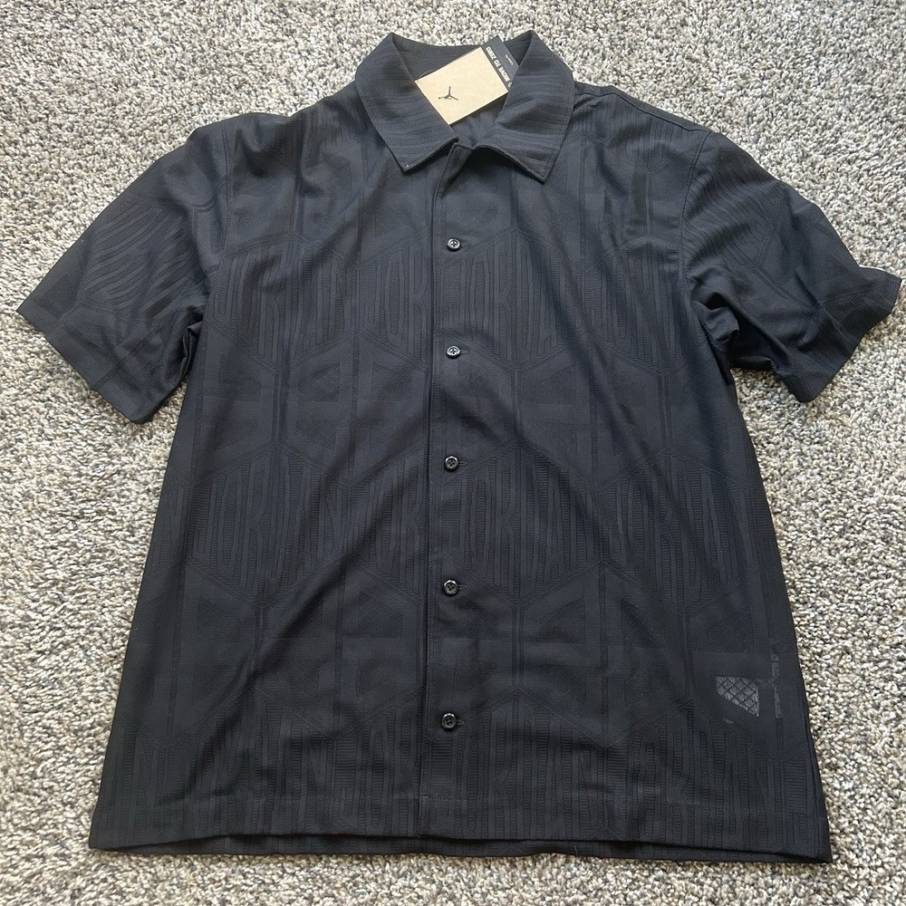 Nike Jordan Flight Short Sleeve Knit Sail T-shirt Black Men's Small HF9363-010