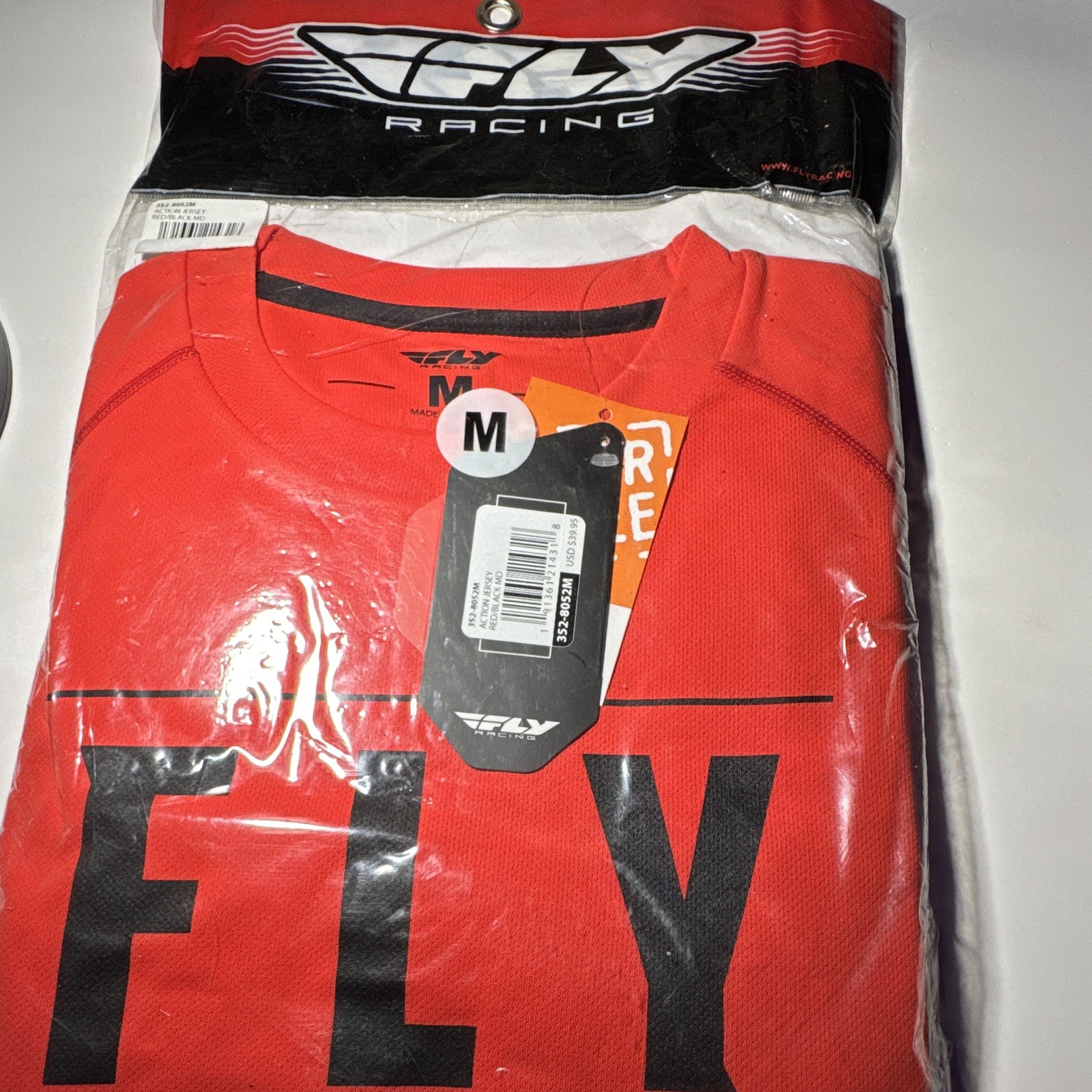 Fly Racing Action Jersey Men’s Red Black Motocross MX Off-Road Size M New gallery