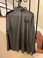 Men’s US Army 1775 Gray 1/4 Zip Pullover M Long Sleeve Activewear Top Zipper