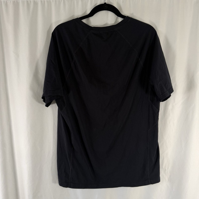 Under Armour Shirt Men's 3XL Black Short Sleeve Vneck Breathable Compression gallery