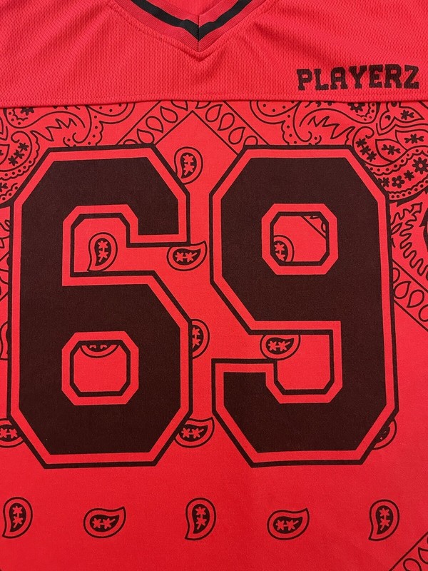 Players 69 Vintage Rare Football Large Jersey Mens Generation Hip-Hop Size Large gallery