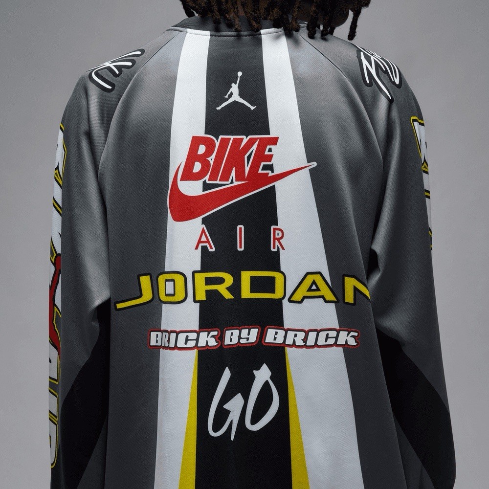Jordan x Nigel Sylvester Men's BMX Jersey Iron Grey HQ1729-068 Size Medium gallery