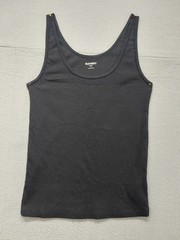 Old Navy Men Tank Top M Black Ribbed Scoop Neck Slim Fit Pullover Casual Wear