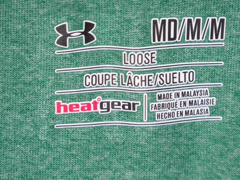 UNDER ARMOUR LOOSE HEATGEAR SHIRT MD GREEN 1/4 ZIP PULLOVER ANTLER LOGO new nwot gallery