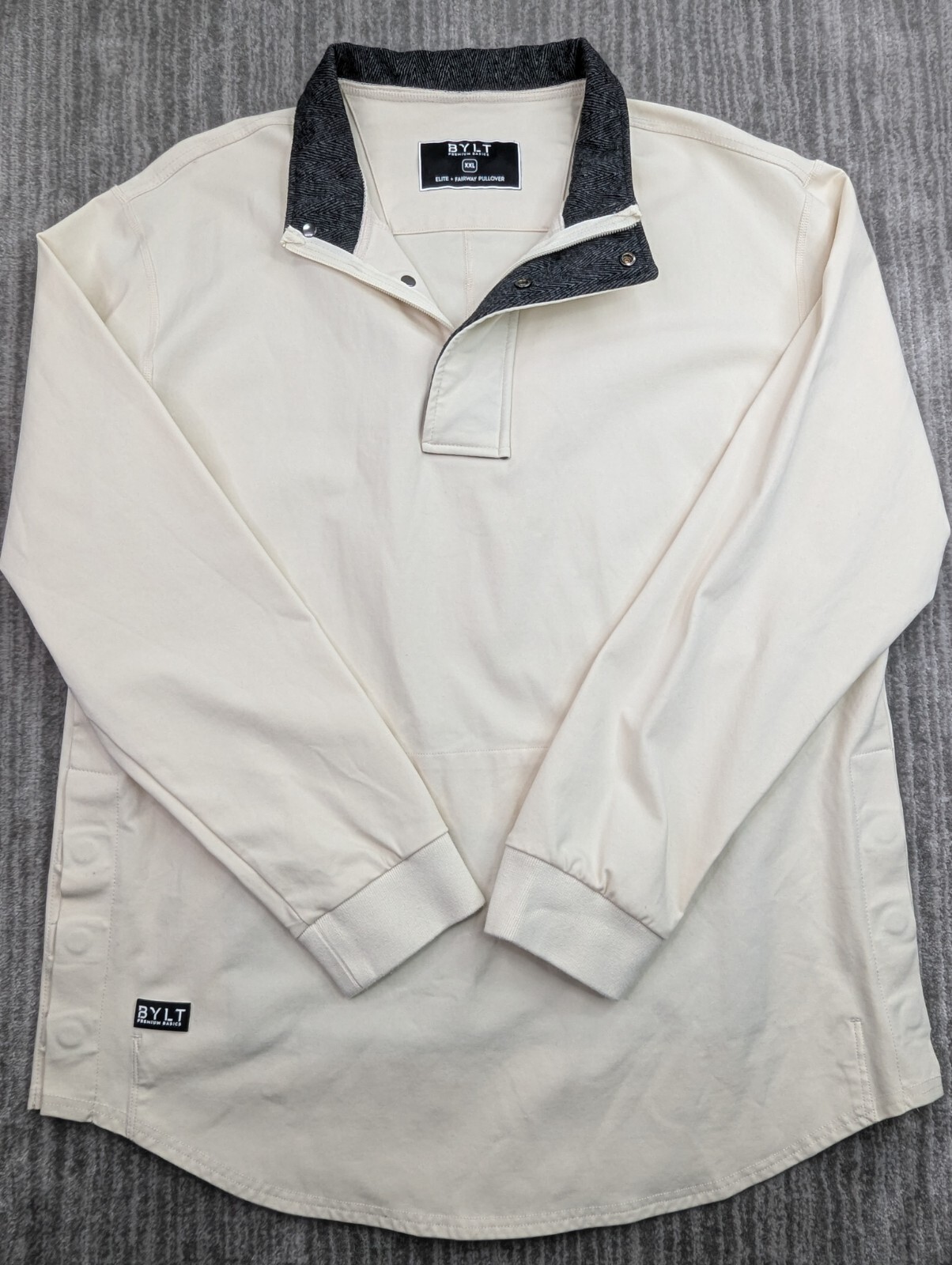 BYLT Elite Fairway 1/4 Zip Snap Magnetic Side Slits Internal Pocket Men's XL gallery
